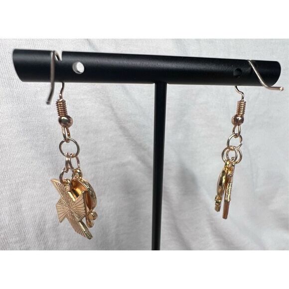 Handmade Windmill and Candy Dangly Earrings - Picture 5 of 5